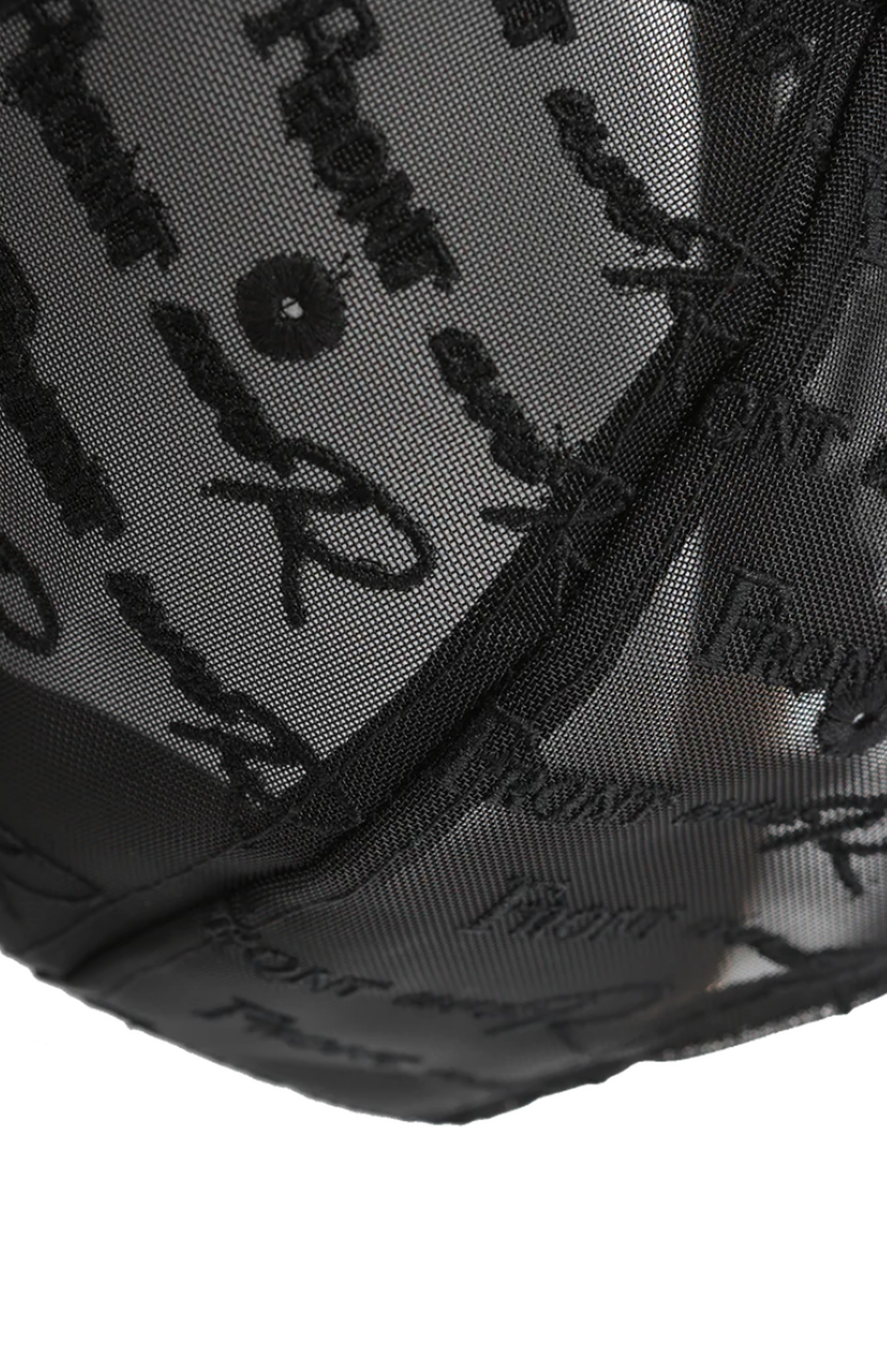 Black Puff Print Trucker Hat