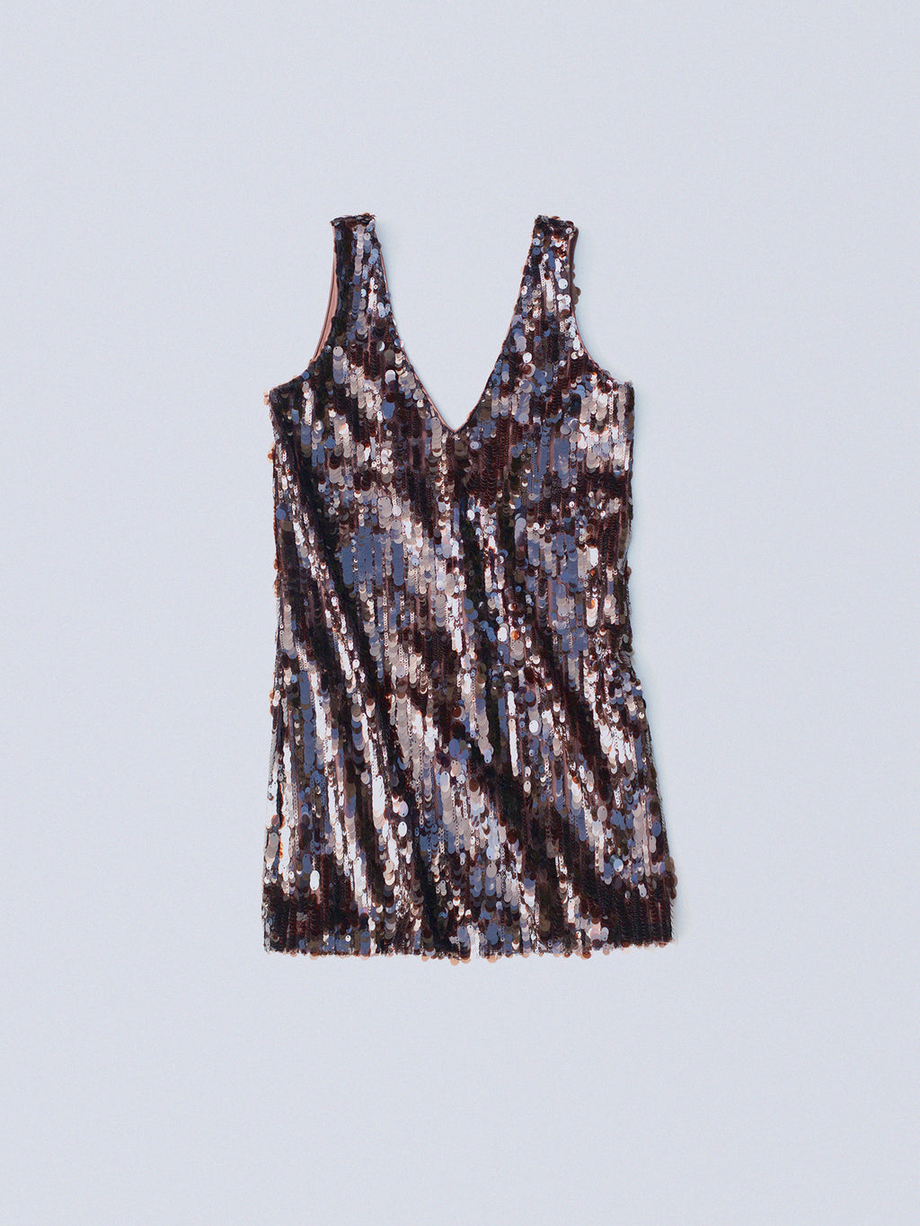 If You Mini Sequin Dress Espresso Brown