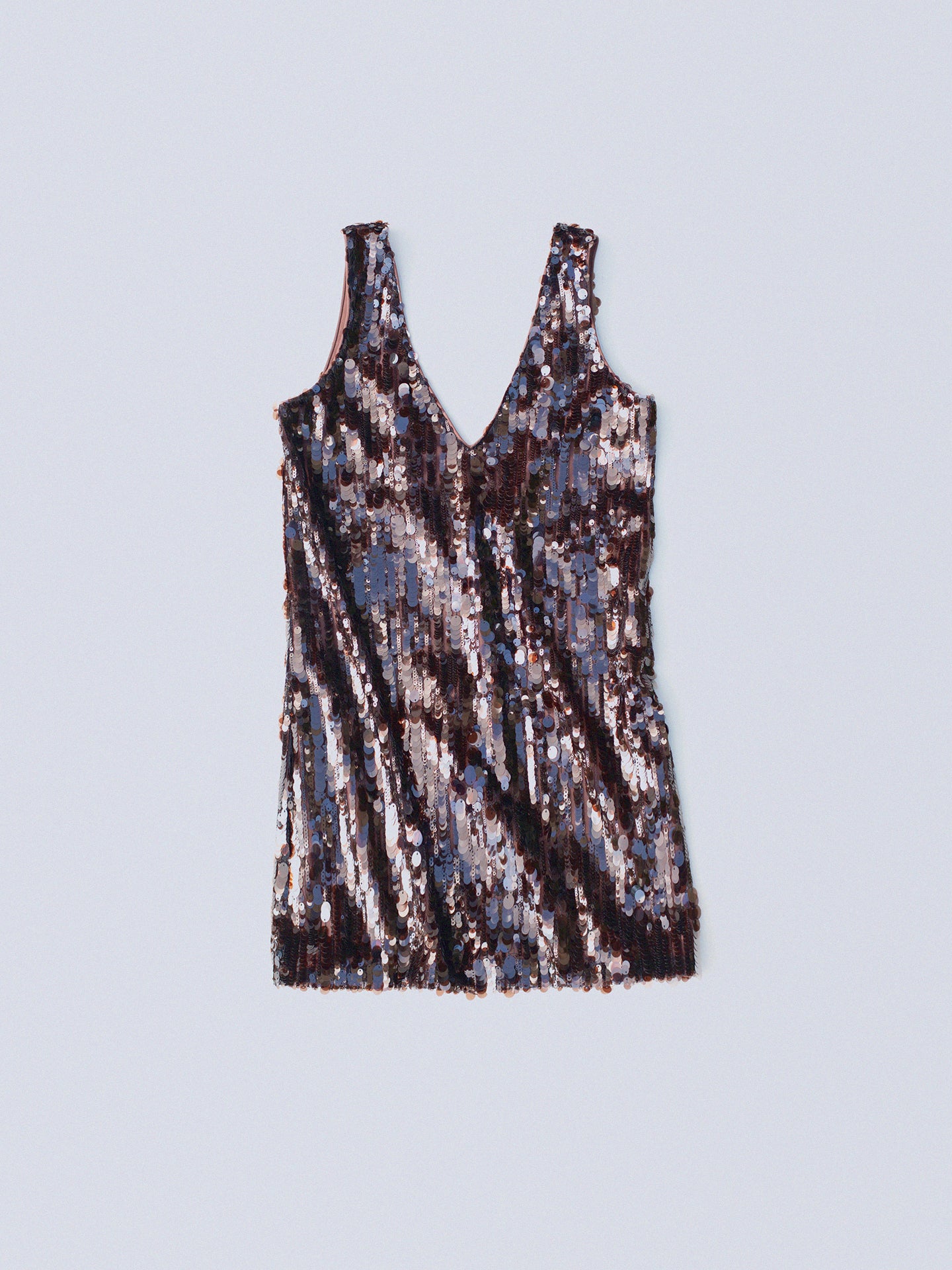 If You Mini Sequin Dress Espresso Brown