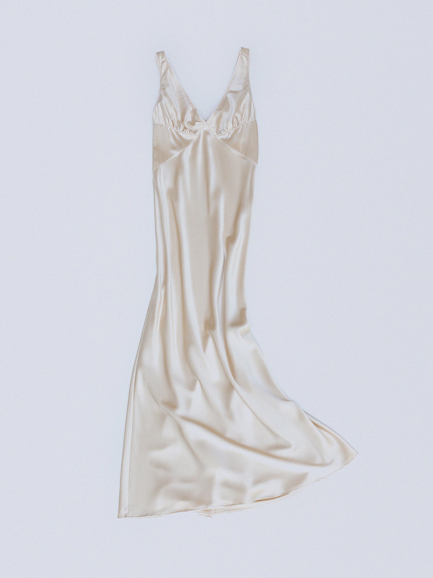 Infatuated Silk Maxi Dress Champagne Veil