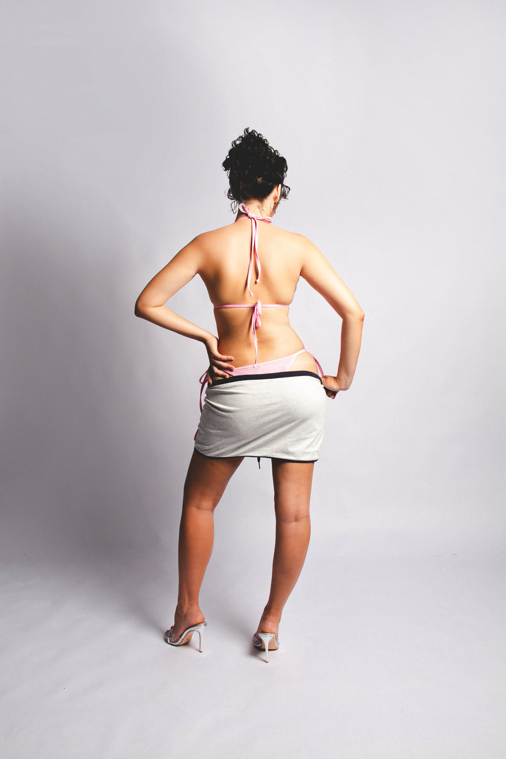 Reversible Cotton Mini Skirt
