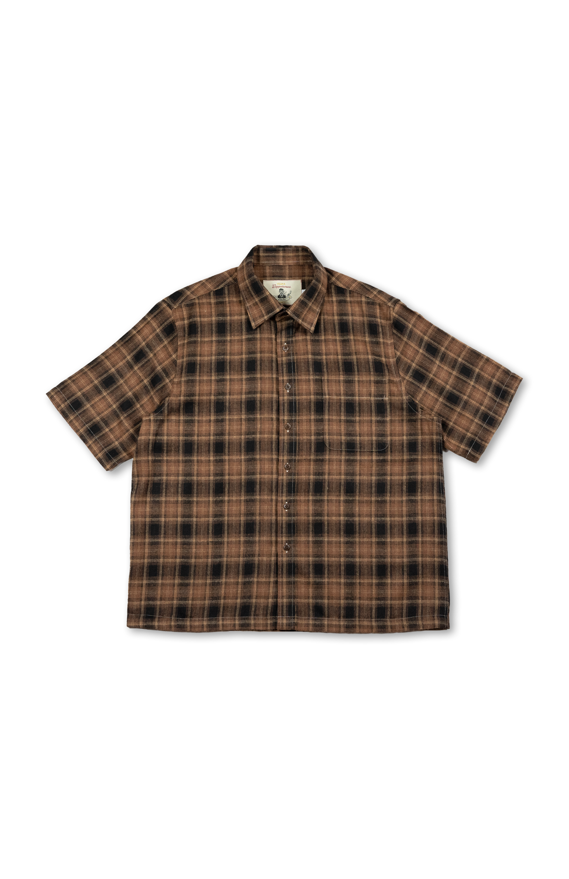 J-Cut Brown Flannel T-Shirt