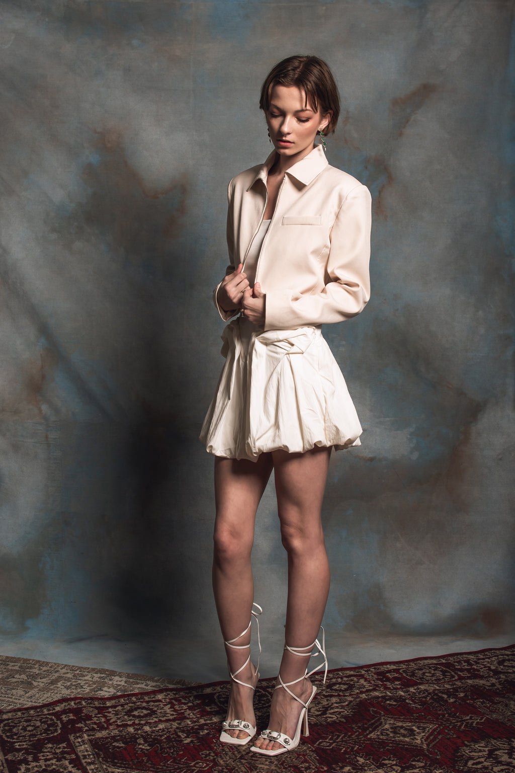 Kakia Chloris Ecru Mini Dress 2-Piece Set