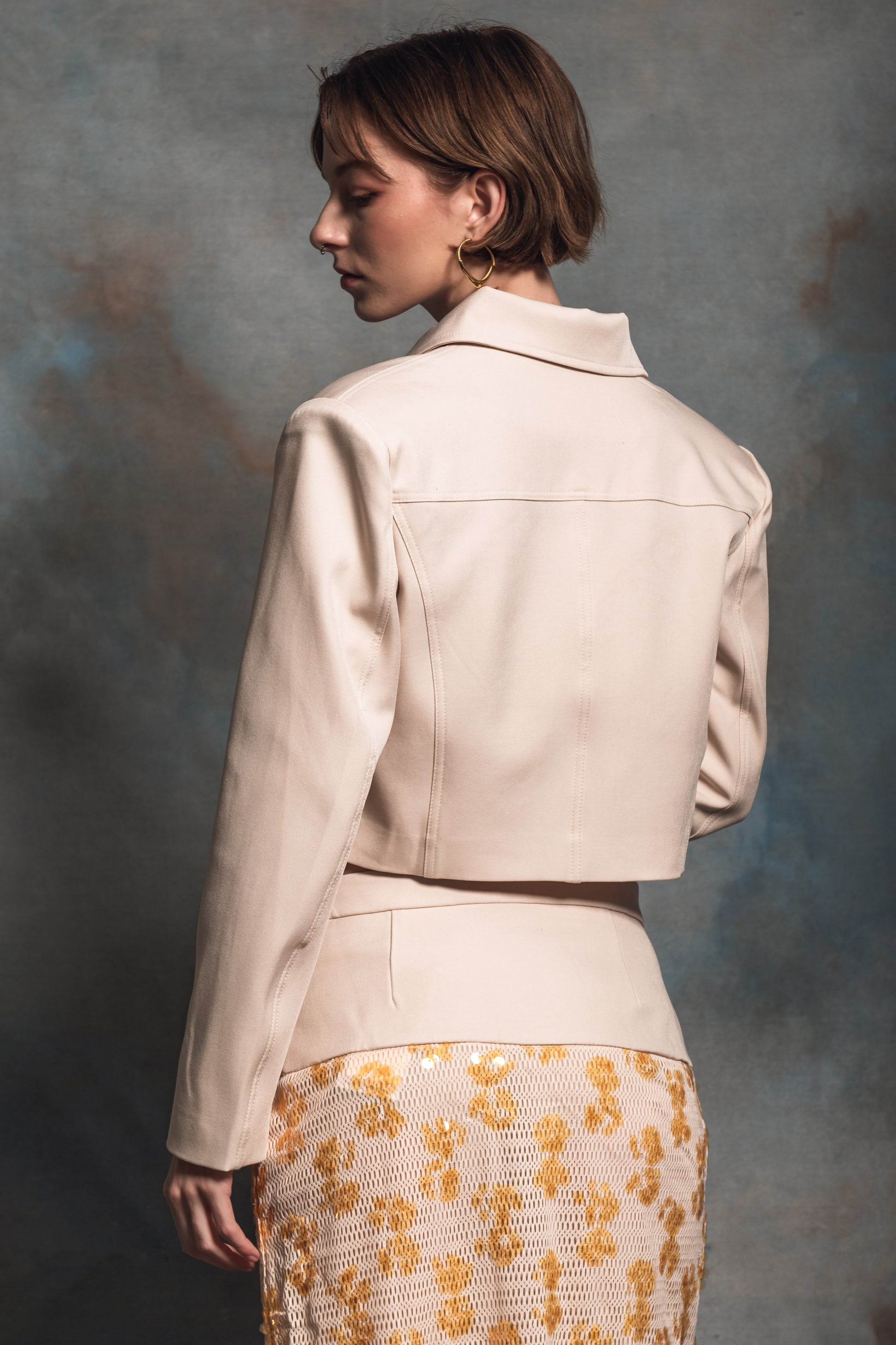 Kakia Ecru Cropped Jacket