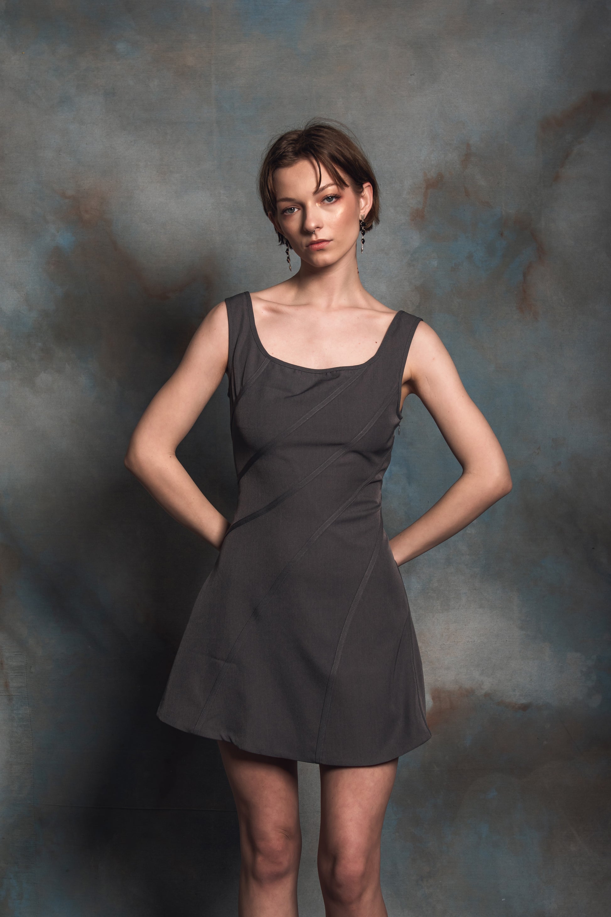 Kakia Charcoal Mini Dress