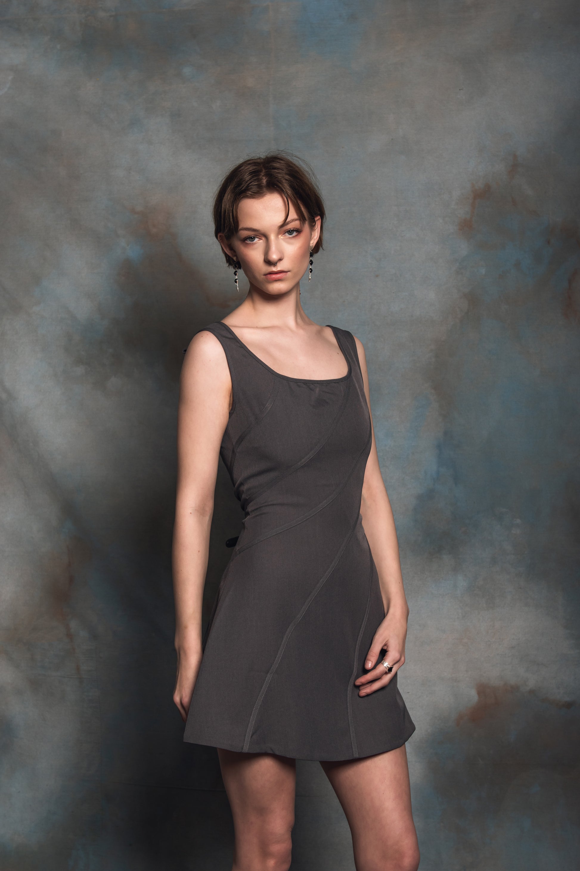 Kakia Charcoal Mini Dress