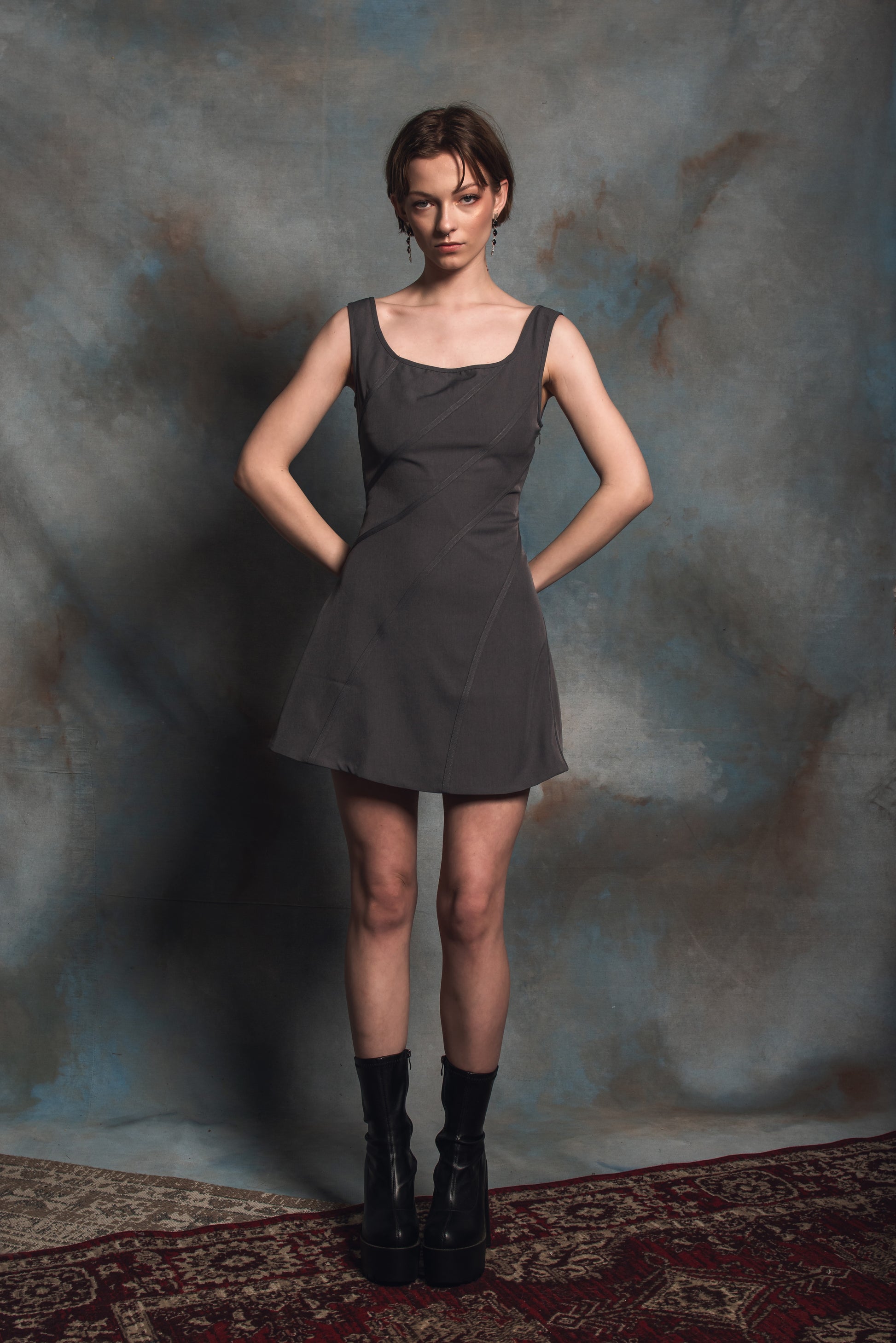 Kakia Charcoal Mini Dress
