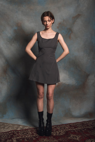 Kakia Charcoal Mini Dress