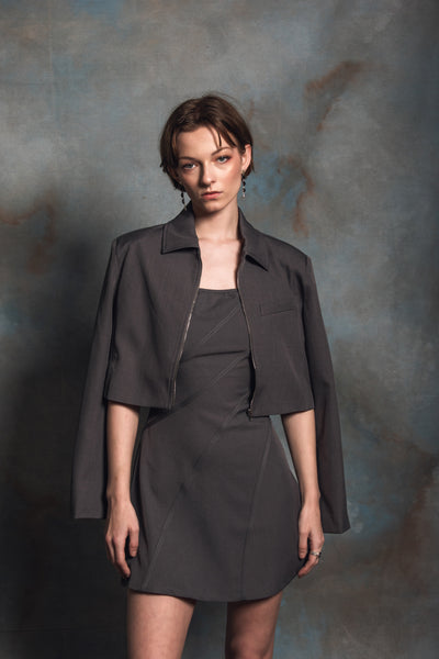Kakia Charcoal Cropped Jacket