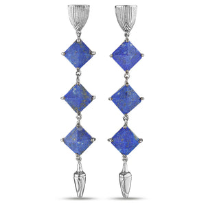 Lapis Lazuli Fortuna Earrings Gold