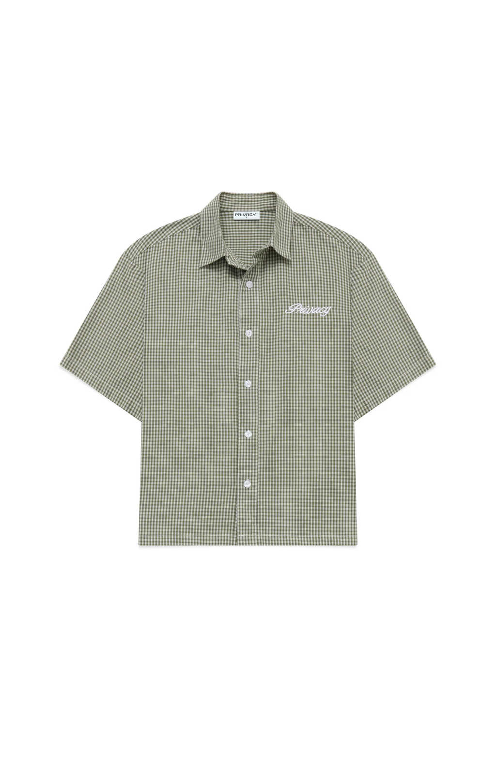 Khaki Boxy Script Shirt