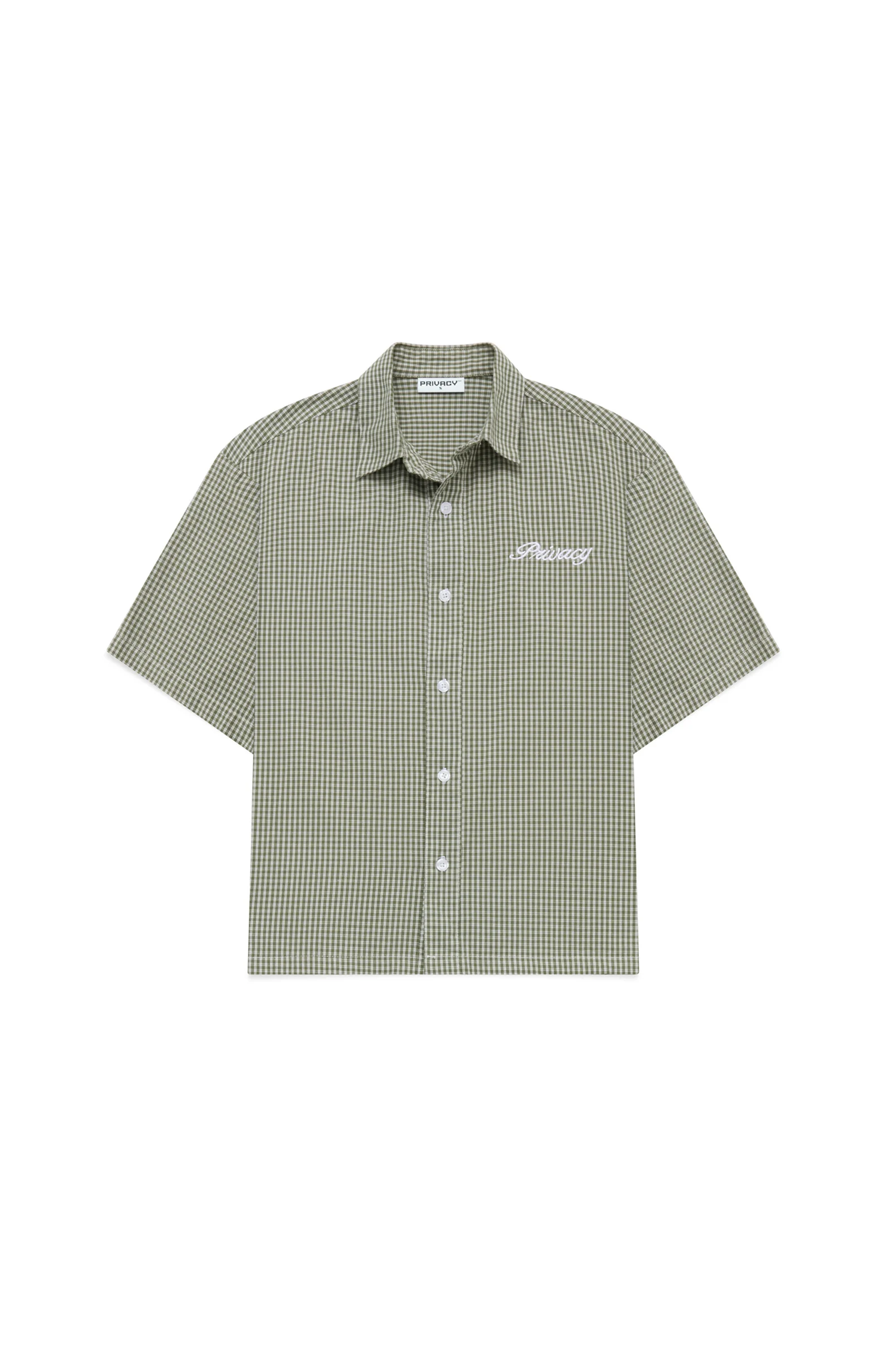 Khaki Boxy Script Shirt