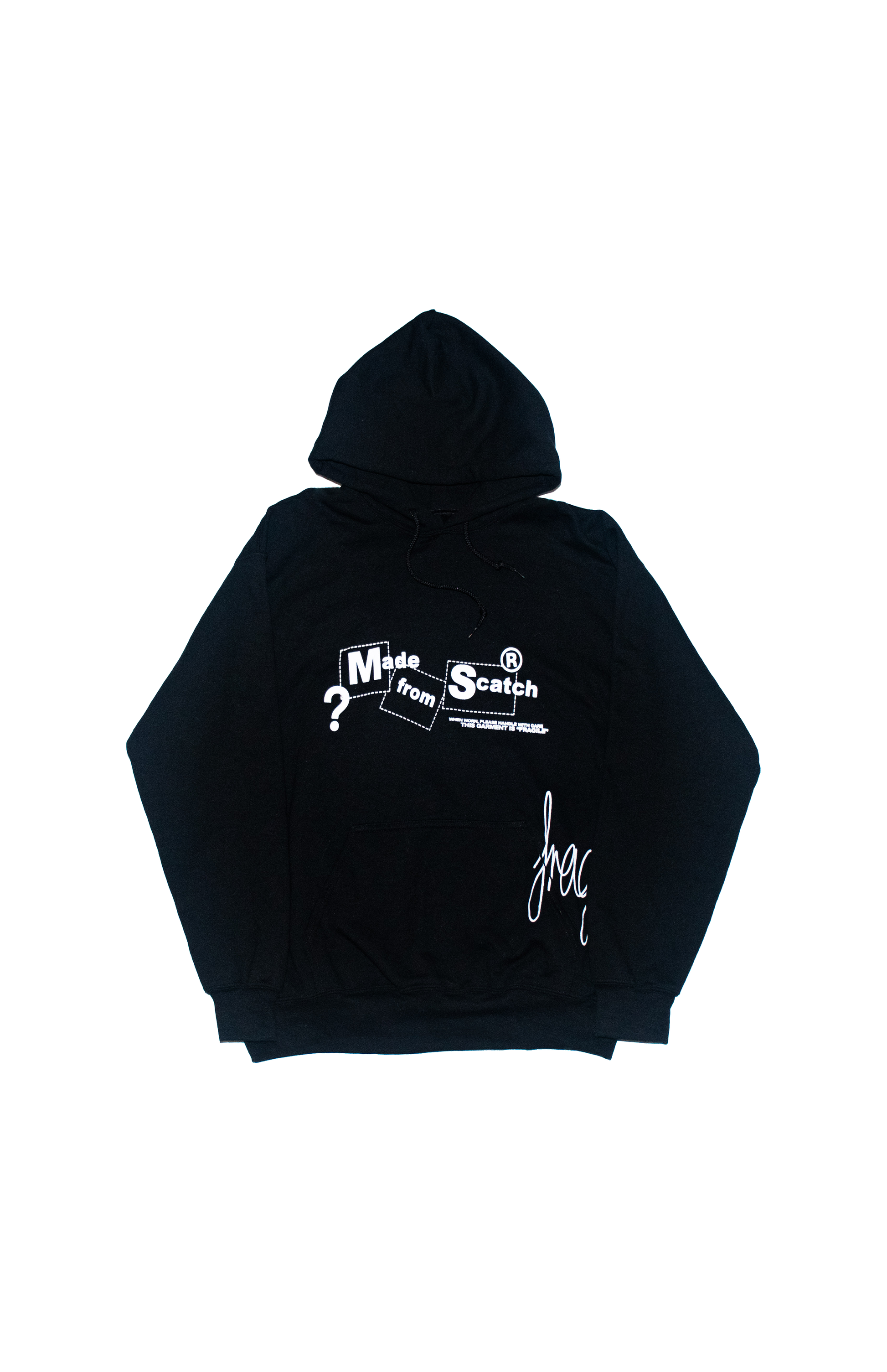 "MADE FROM SCRATCH" Hoodie Black