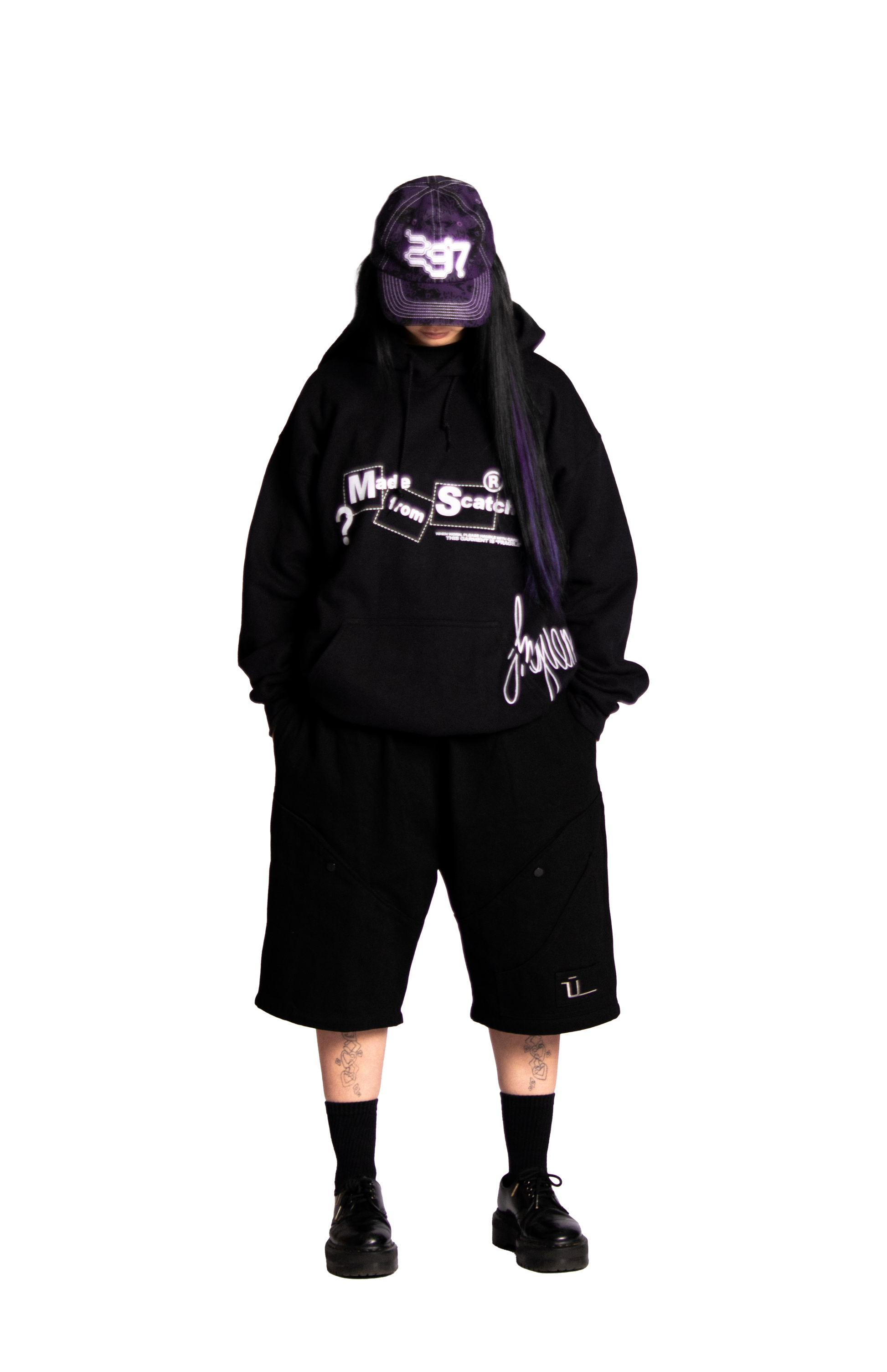 "MADE FROM SCRATCH" Hoodie Black