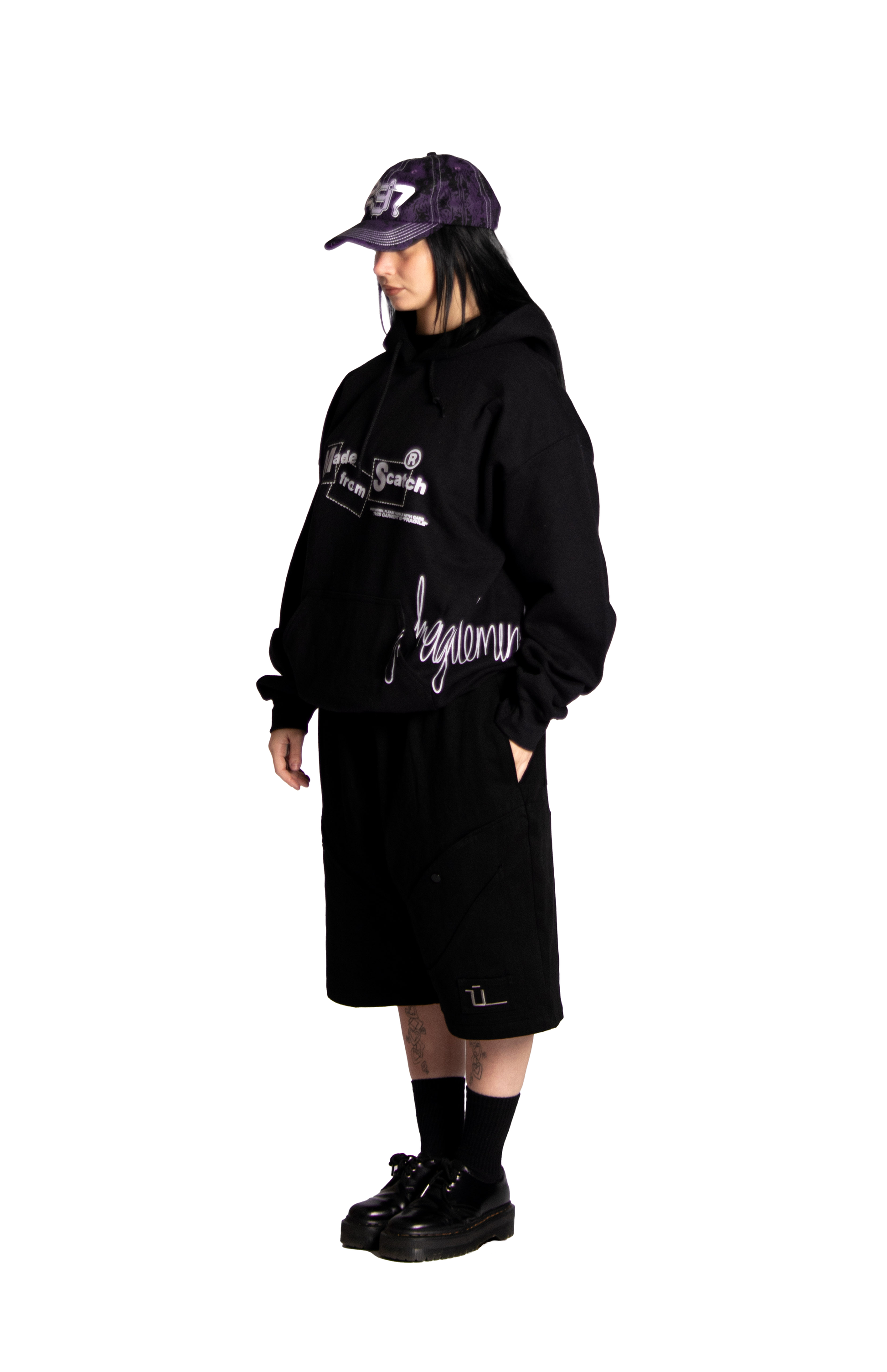 "MADE FROM SCRATCH" Hoodie Black