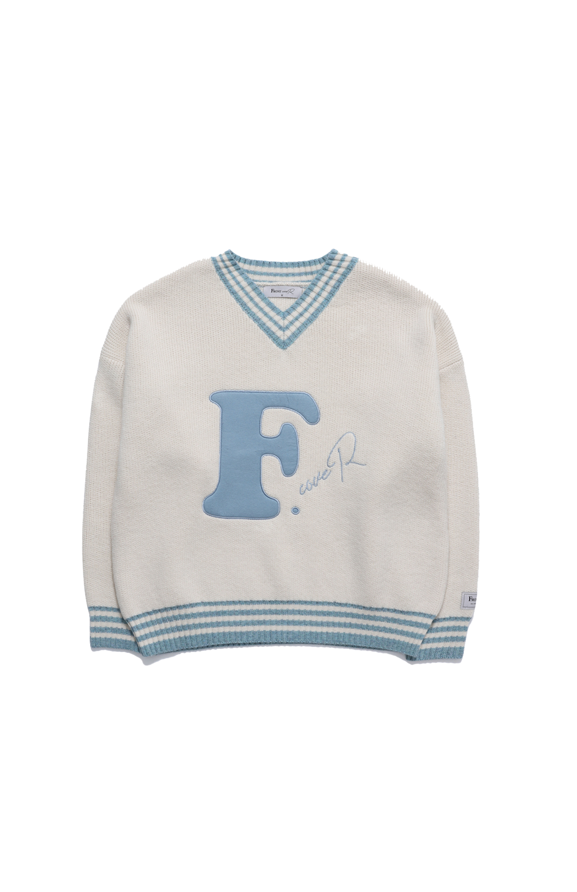 Monogram Wool Turquoise Sweater