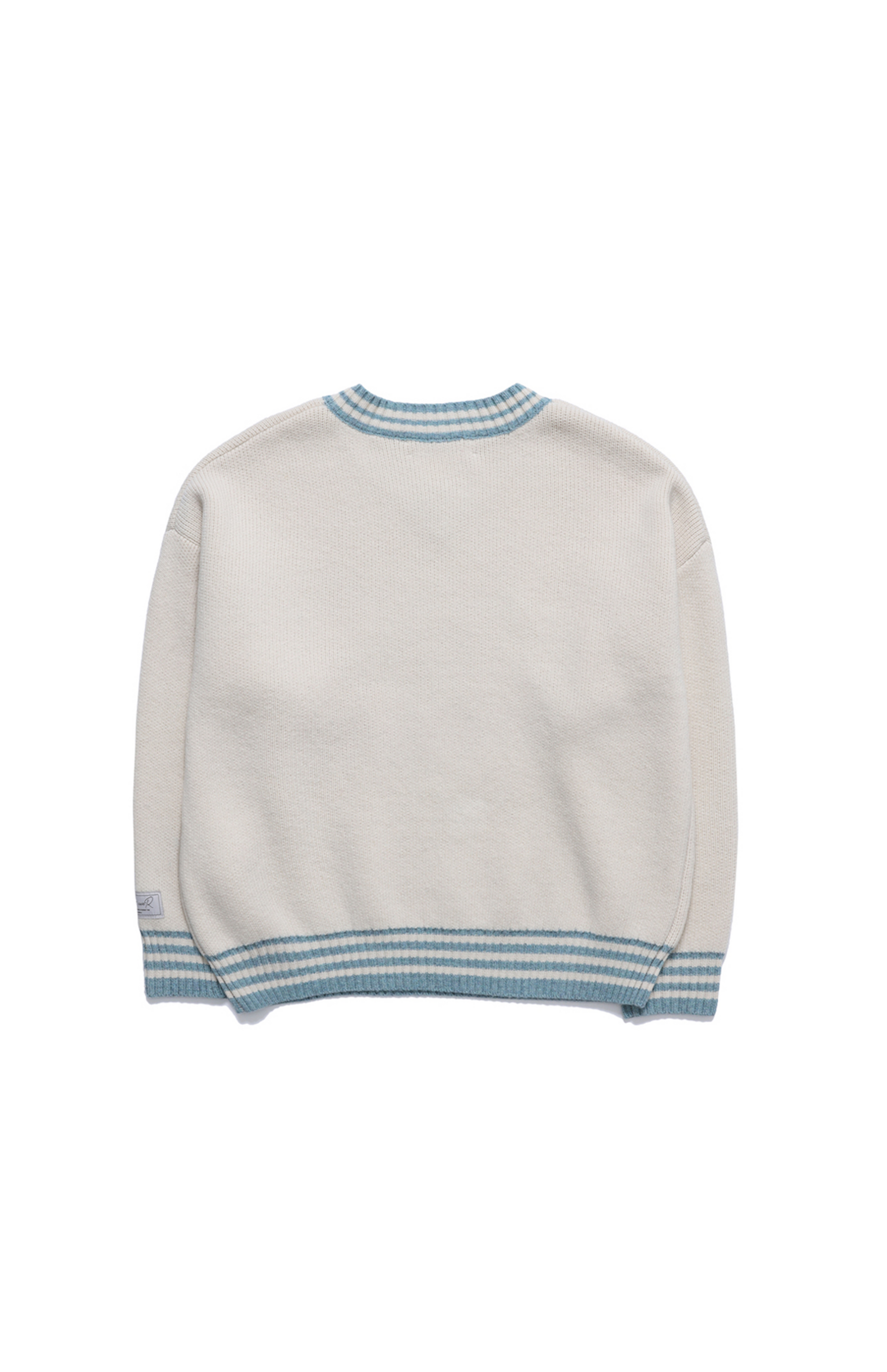 Monogram Wool Turquoise Sweater