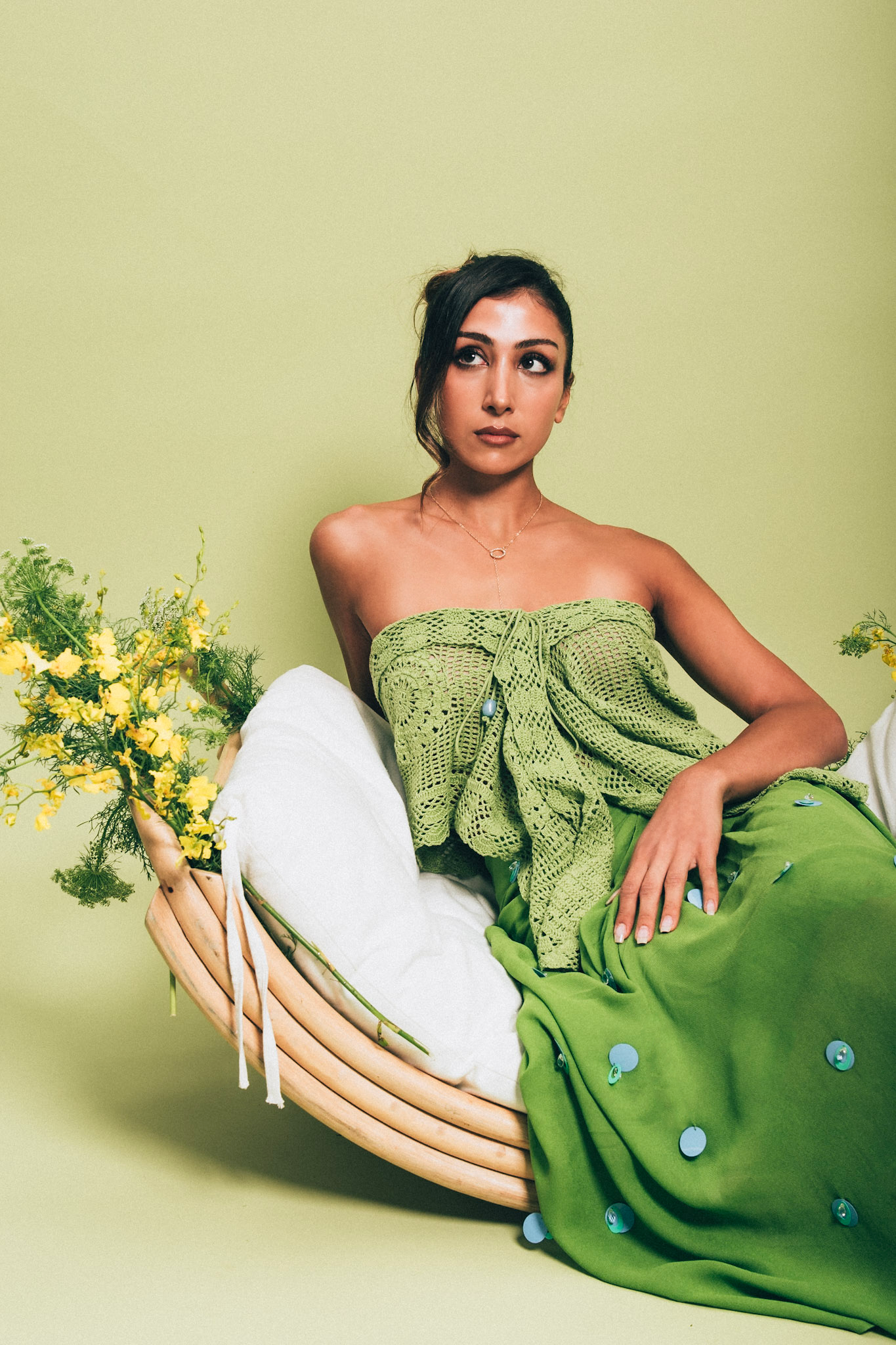 Feeling Lost Skirt Lime Verde