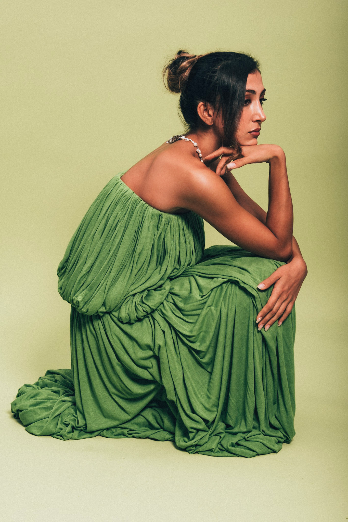 Here With Me Skirt Soft Moss Green
