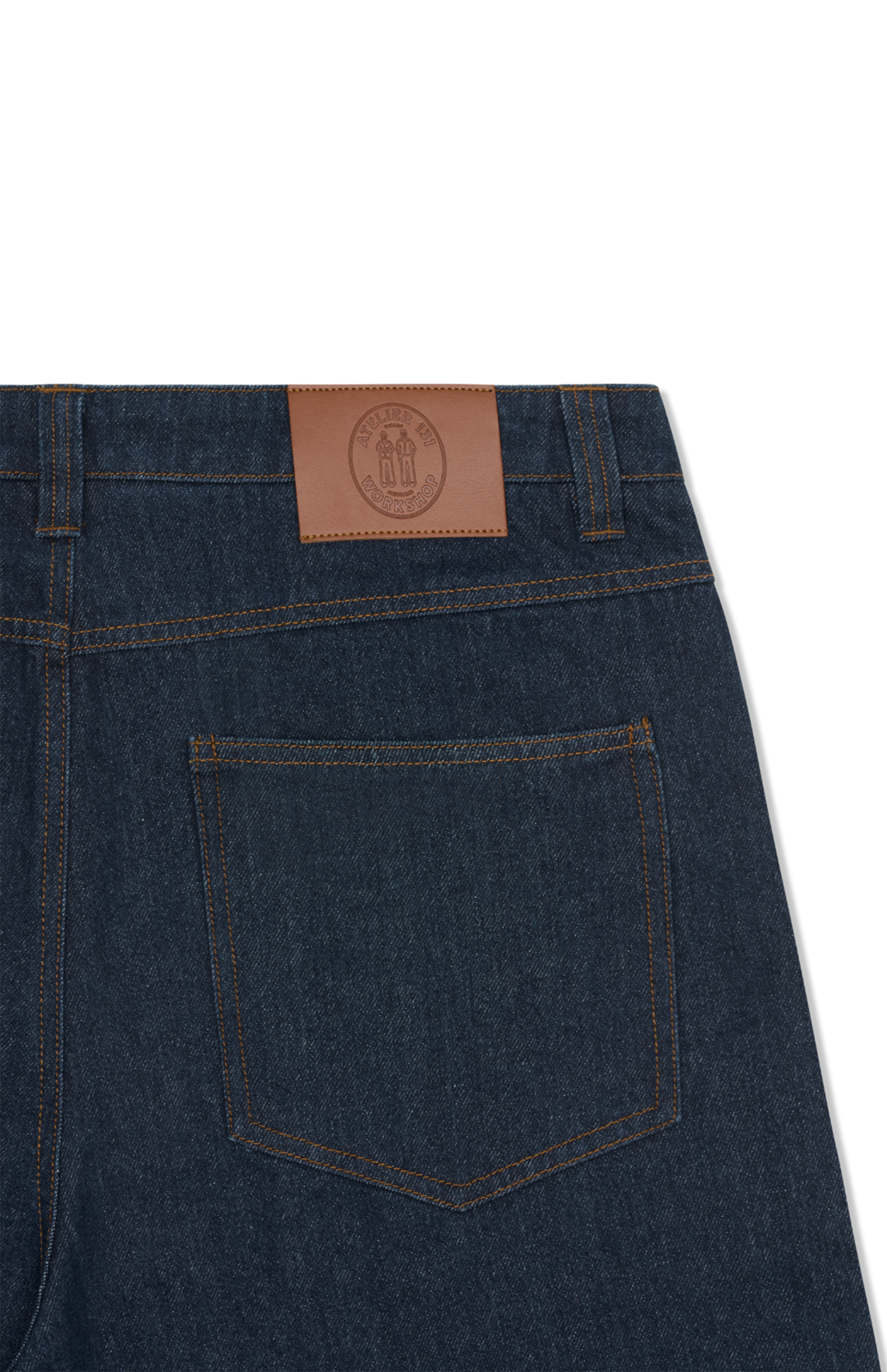 Blue Tobacco Pleated Denim Shorts
