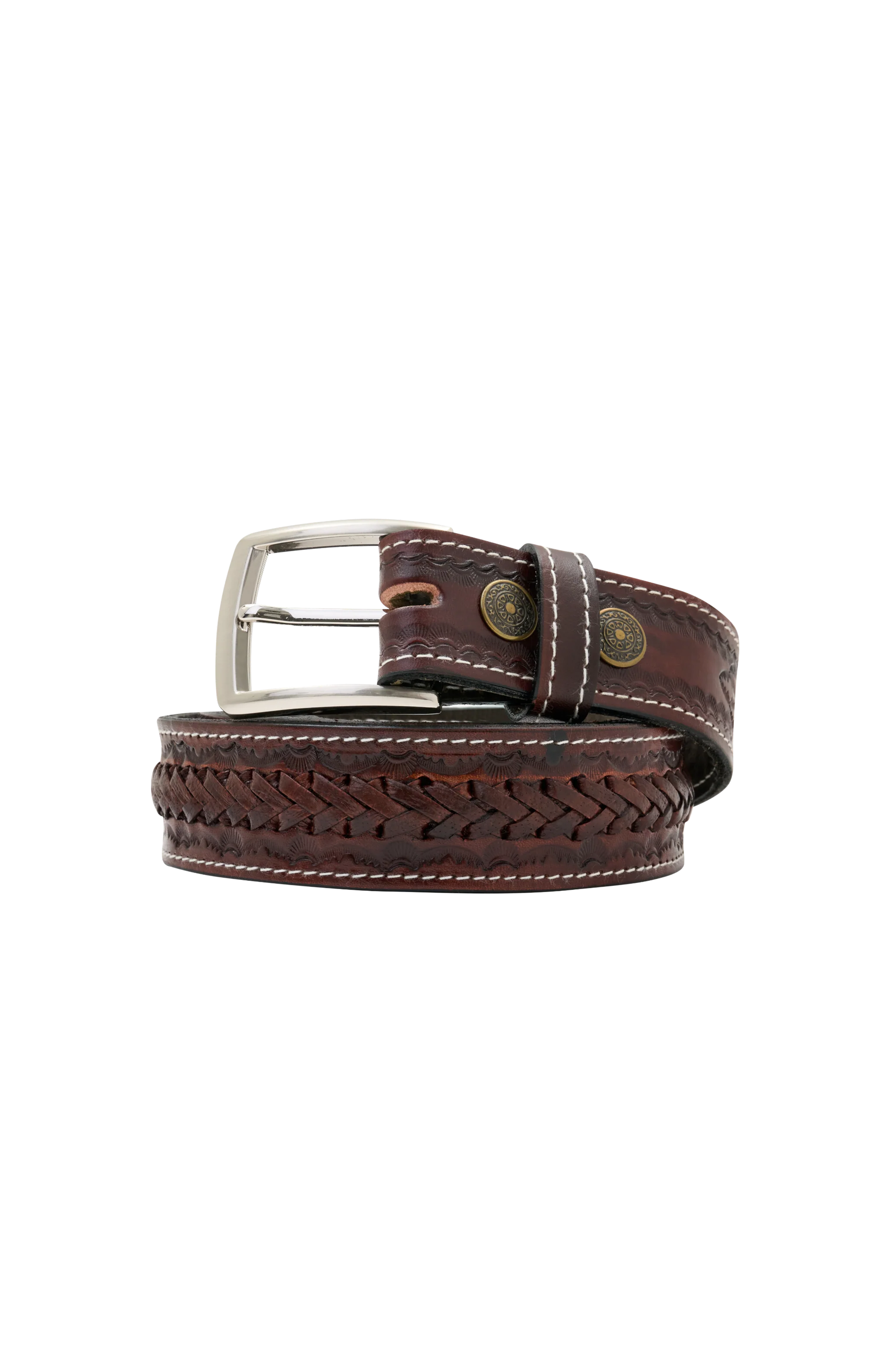 “SIERRA” Hand-Debossed Leather Belt