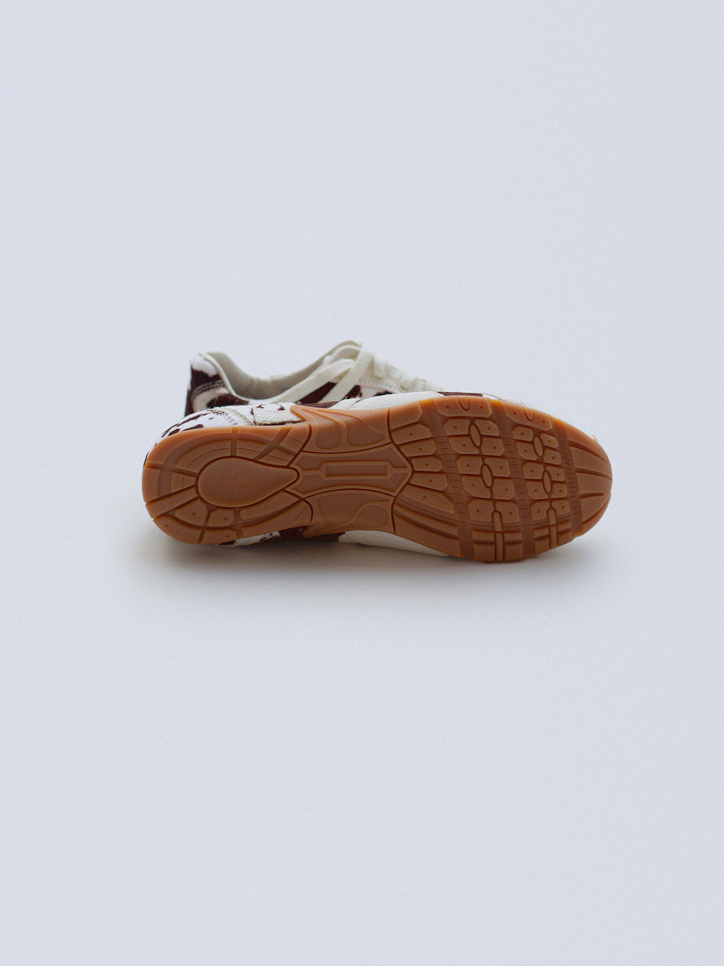 Object Suede Low-Top Sneakers Ivory / Espresso Cow Print