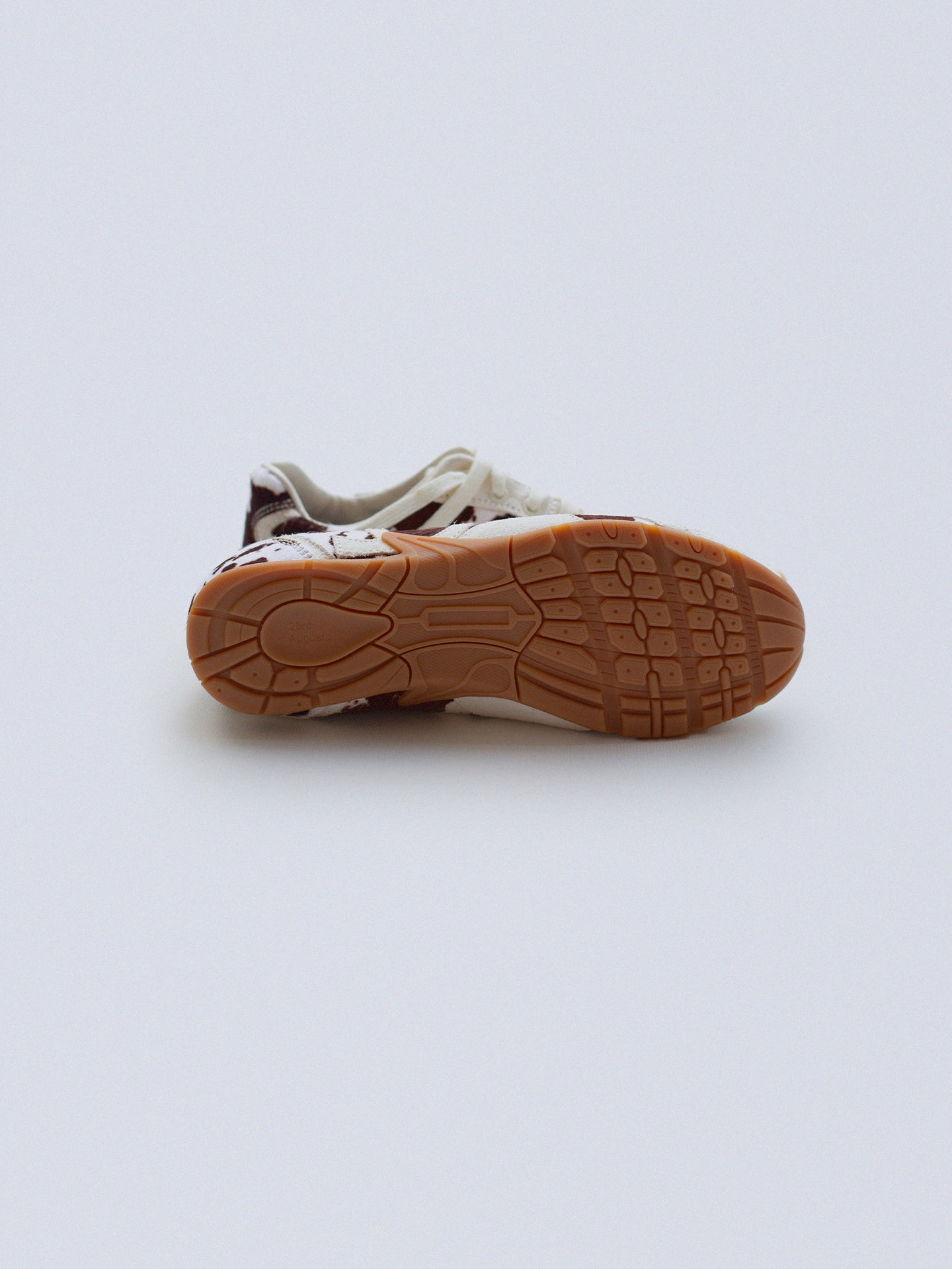 Object Suede Low-Top Sneakers Ivory / Espresso Cow Print