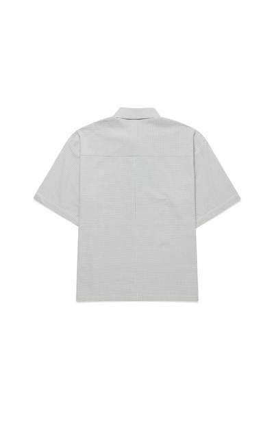 Sage Plaid Boxy Script Shirt