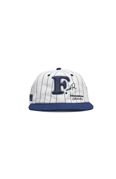 Pinstripe Ball Cap White