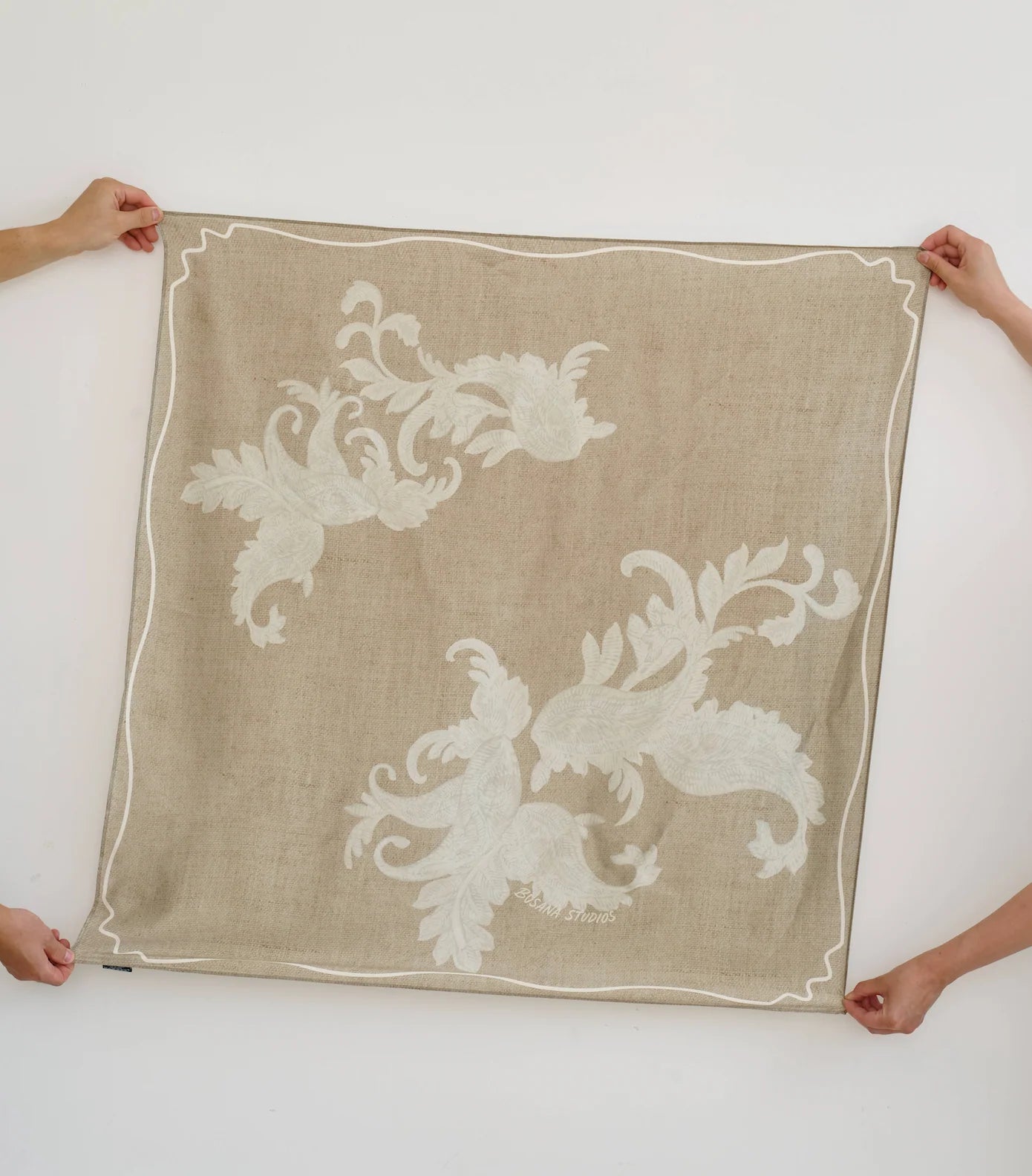 Elma Scarf Grey Paisley