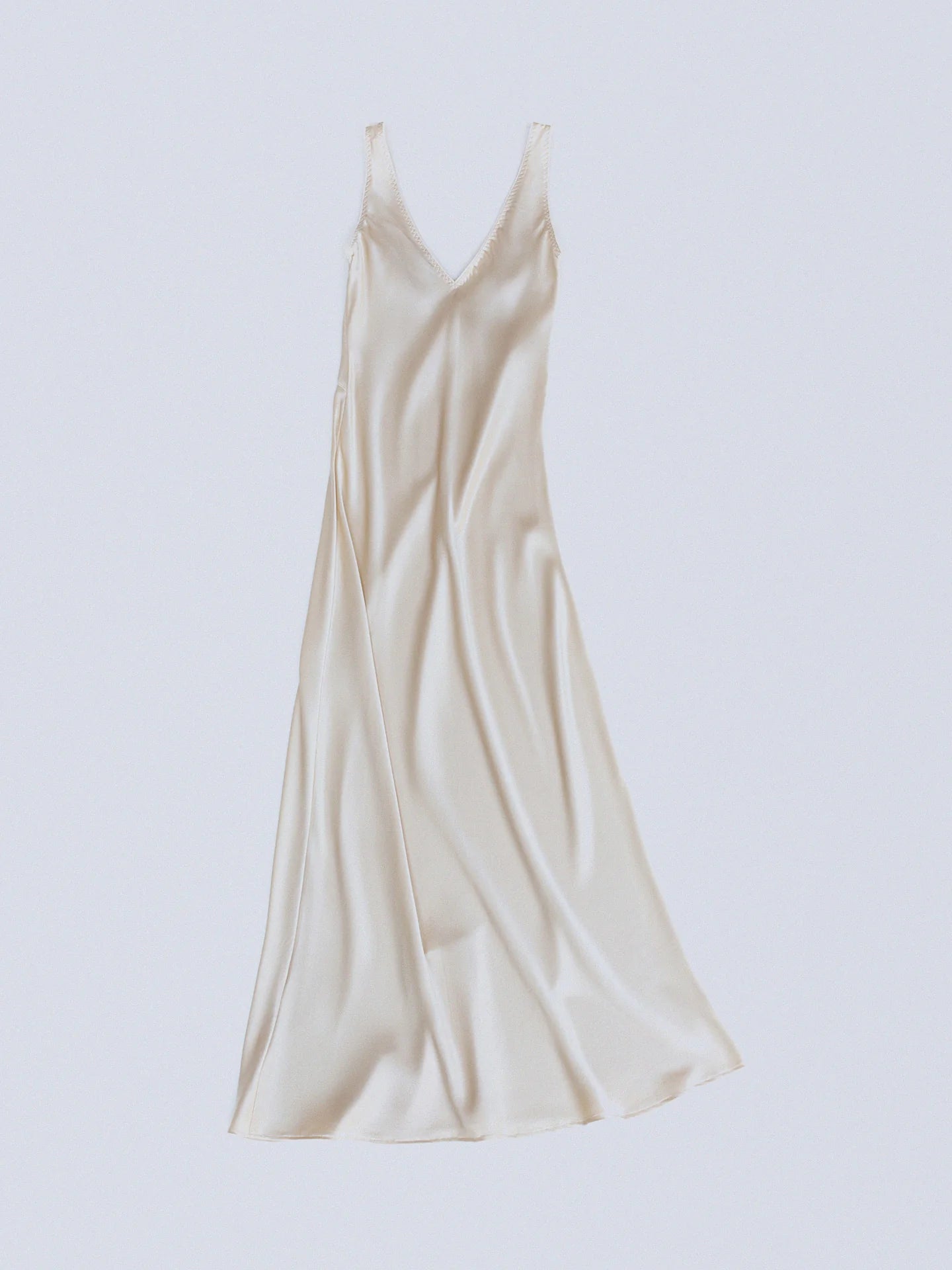 Infatuated Silk Maxi Dress Champagne Veil