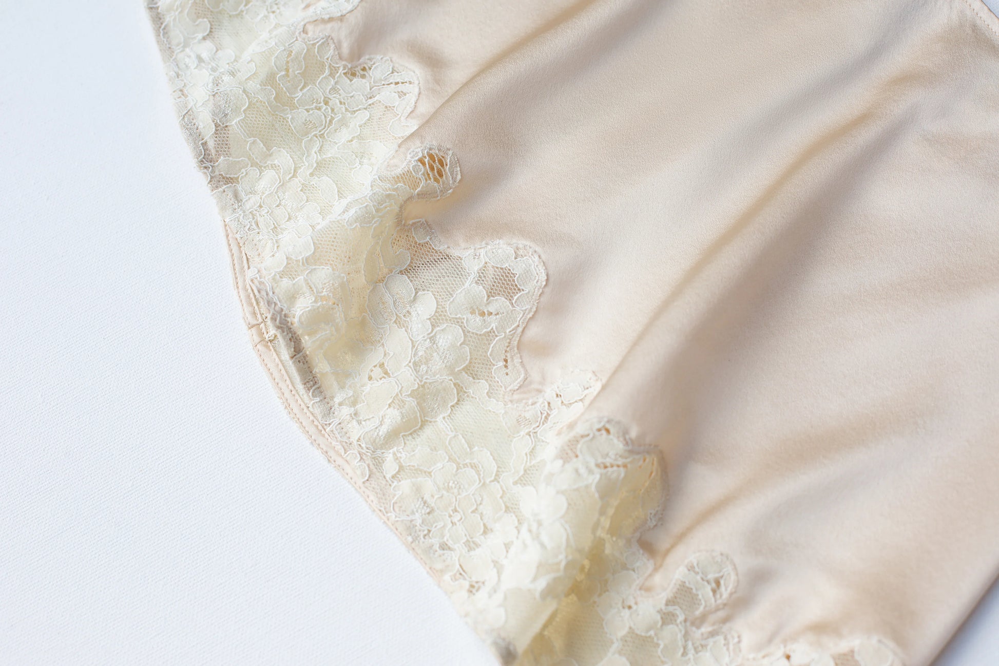 Infatuated Silk Mini Skirt Champagne Veil
